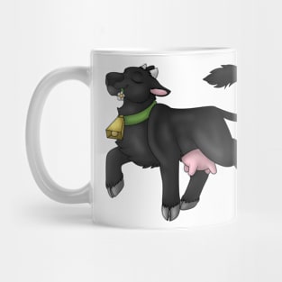 Happy Moo: Black Mug